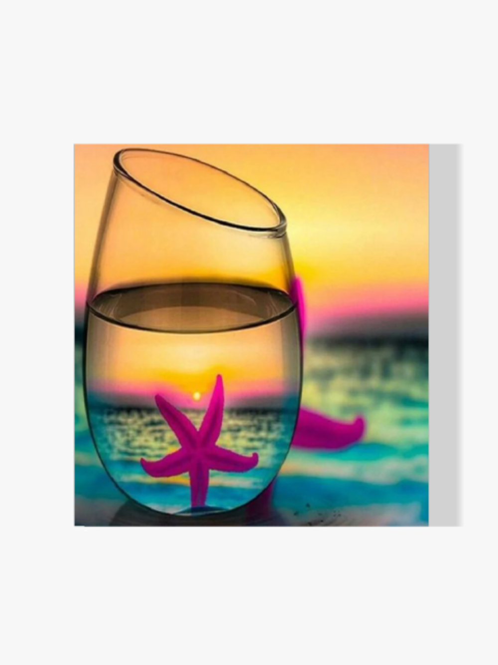 Seestern im Glas - Malen nach Zahlen