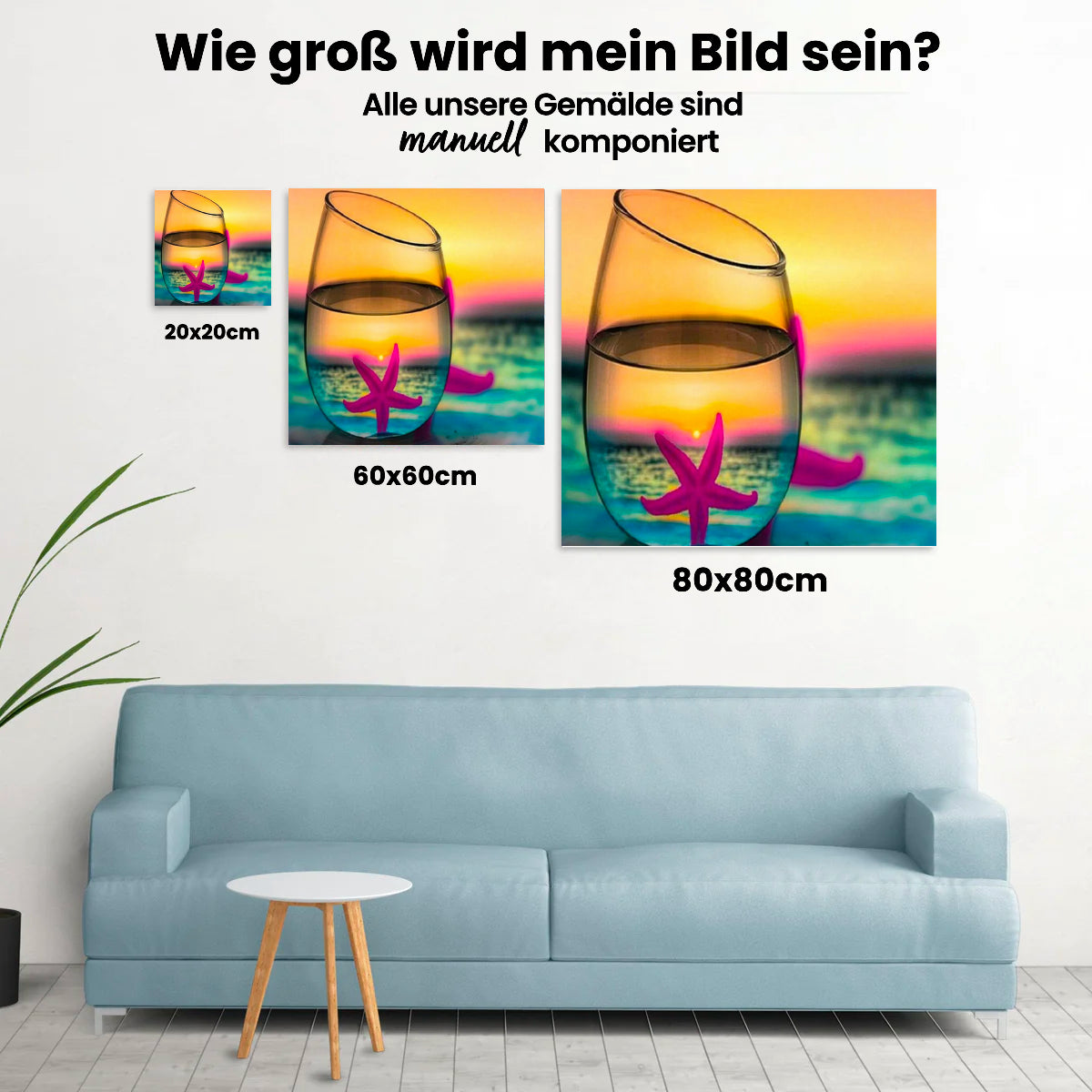 Seestern im Glas - Malen nach Zahlen