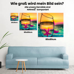 Seestern im Glas - Malen nach Zahlen