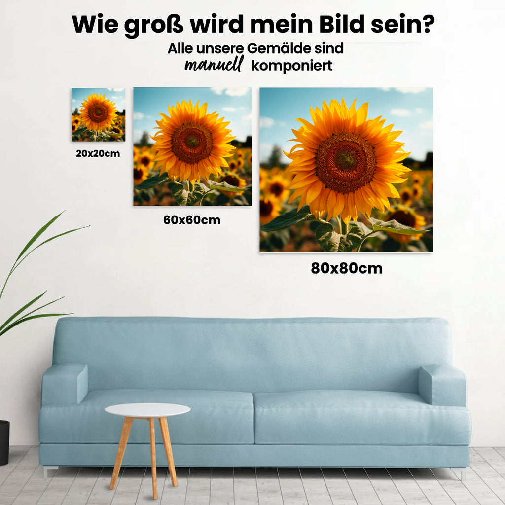 Sonnenblume - Malen nach Zahlen