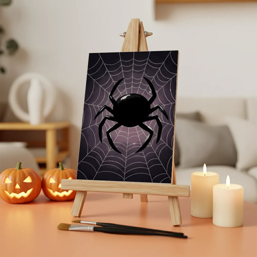 Malen nach Zahlen - 6 Mini-Gemälde | Spinne im Netz
