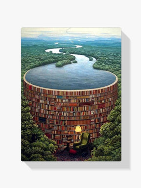 Staudamm - Bibliothek - Malen nach Zahlen