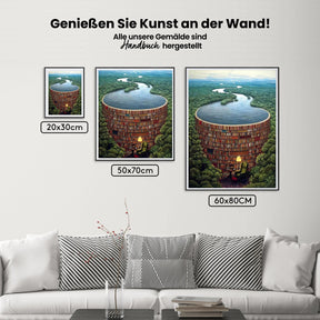 Staudamm - Bibliothek - Malen nach Zahlen