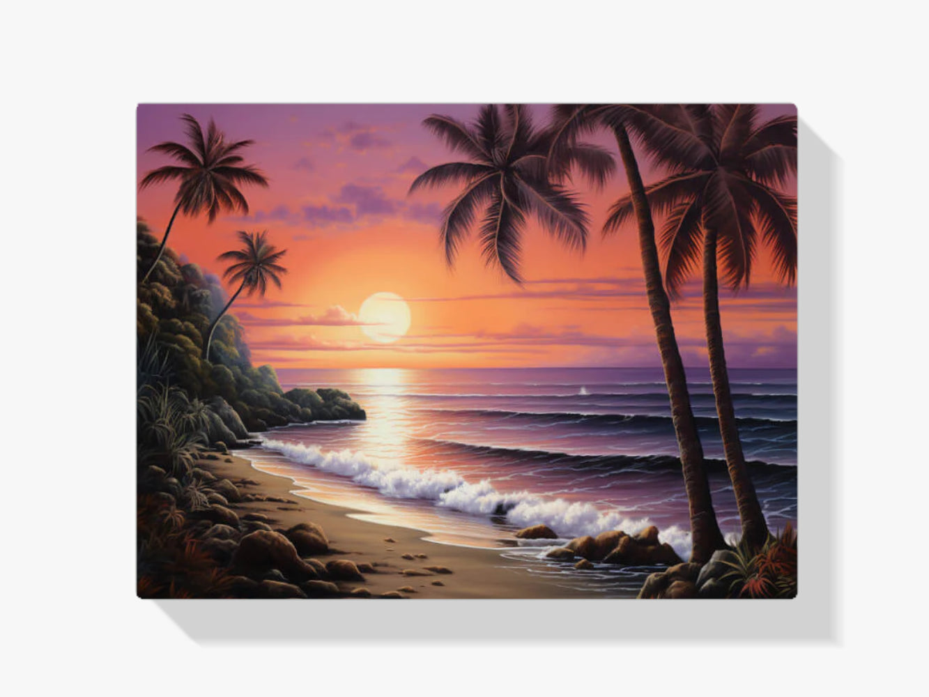 Strand mit Palmen - Malen nach Zahlen