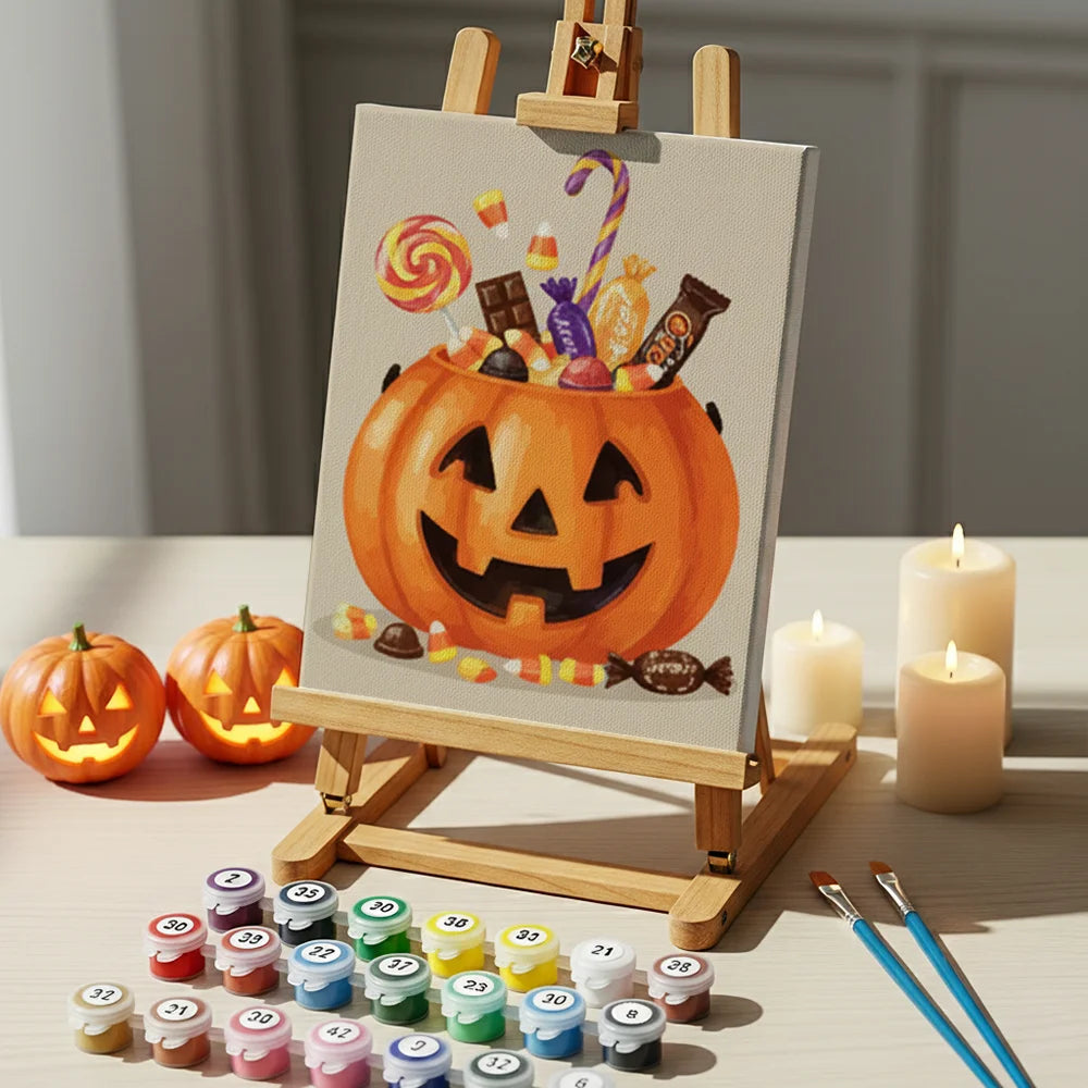 Meecaa Malen Nach Zahlen – Schwarzer Bär – 40x50 Cm – DIY Ölgemälde Set Für Erwachsene & Anfänger – Ohne Rahmen