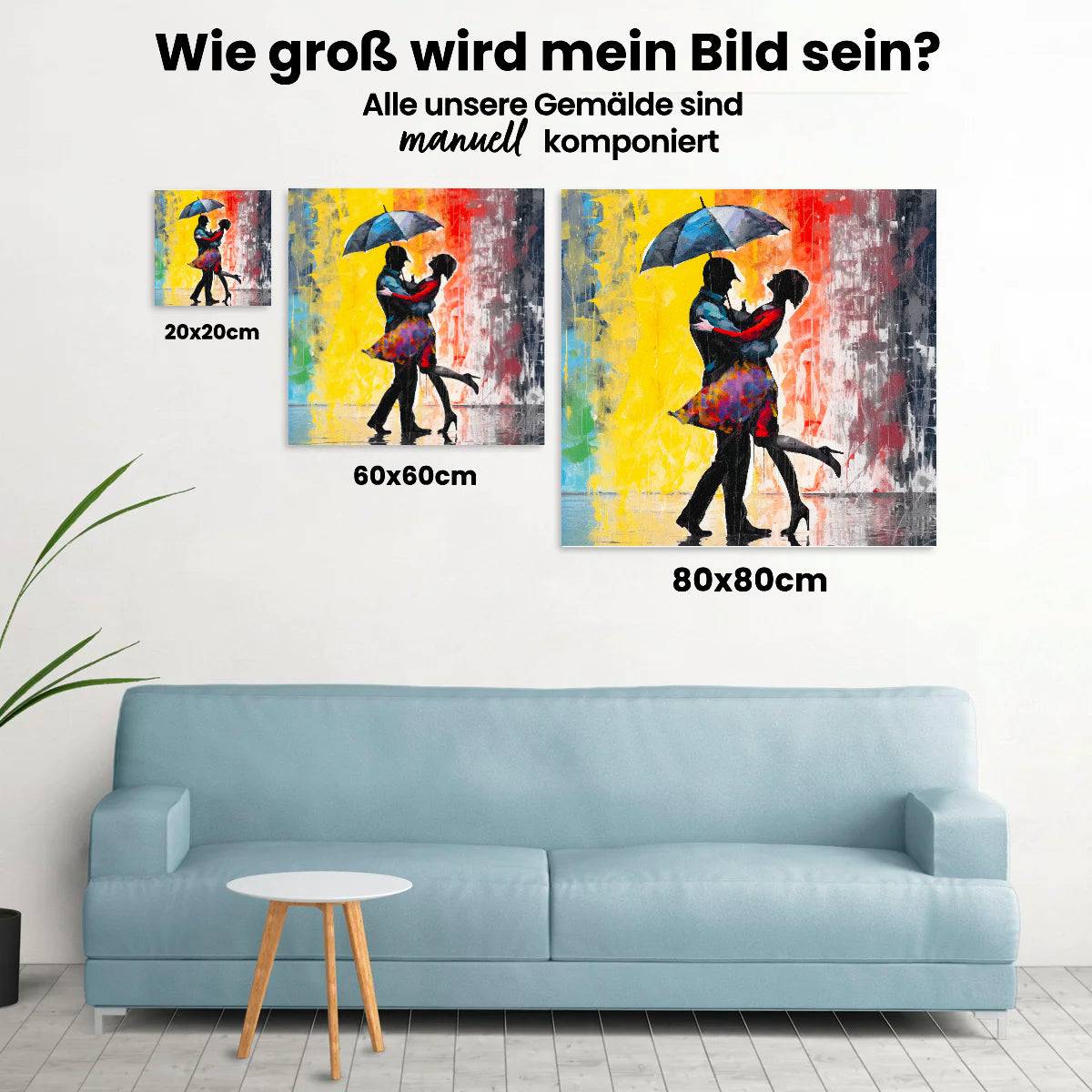 Tanzen im Regen - Malen nach Zahlen