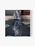 Tiger Spiegelbild - Malen nach Zahlen