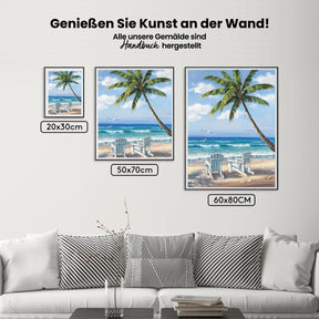 Tropischer Strand - Malen nach Zahlen