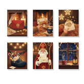 Malen nach Zahlen - 6 Mini-Gemälde | Umschlag mit herzlichen Grüßen