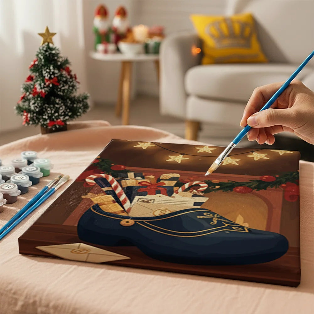 Malen nach Zahlen - 6 Mini-Gemälde | Umschlag mit herzlichen Grüßen