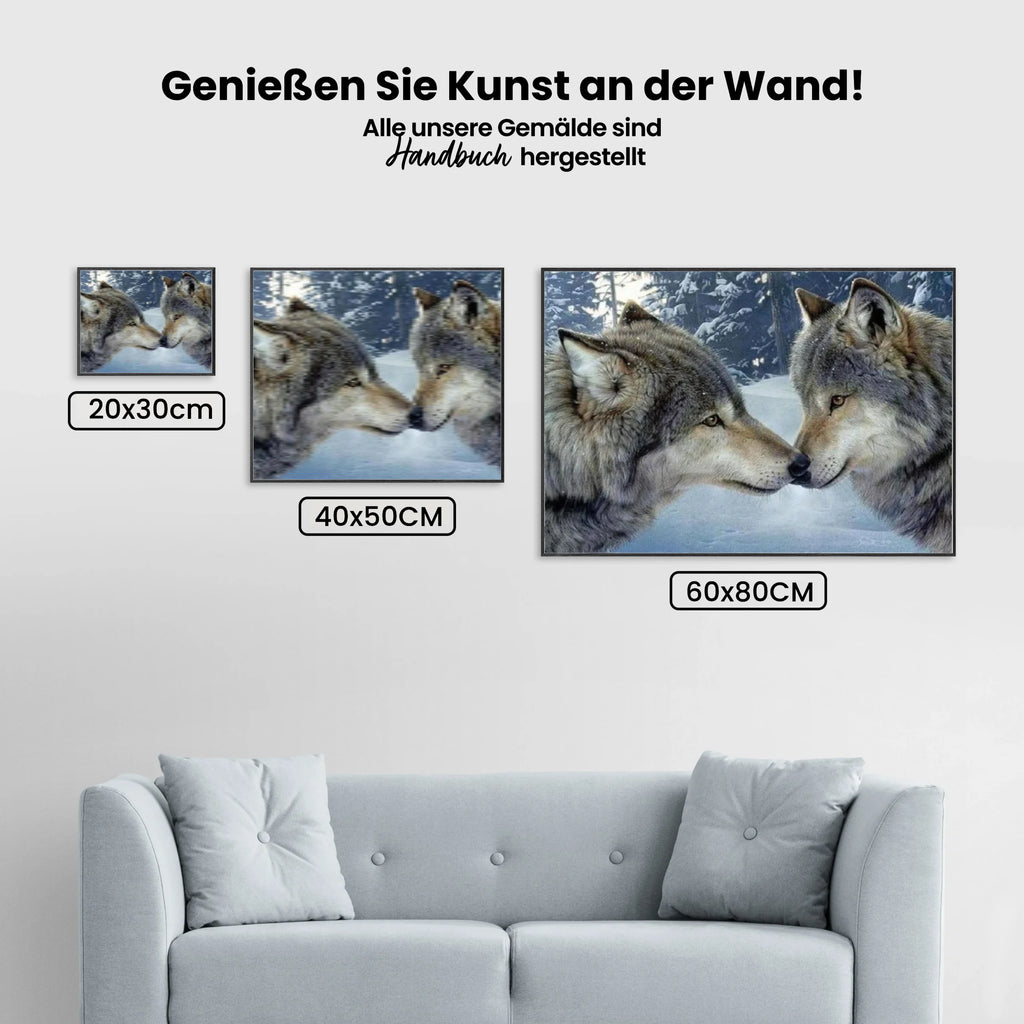 Verliebte Wölfe - Malen nach Zahlen