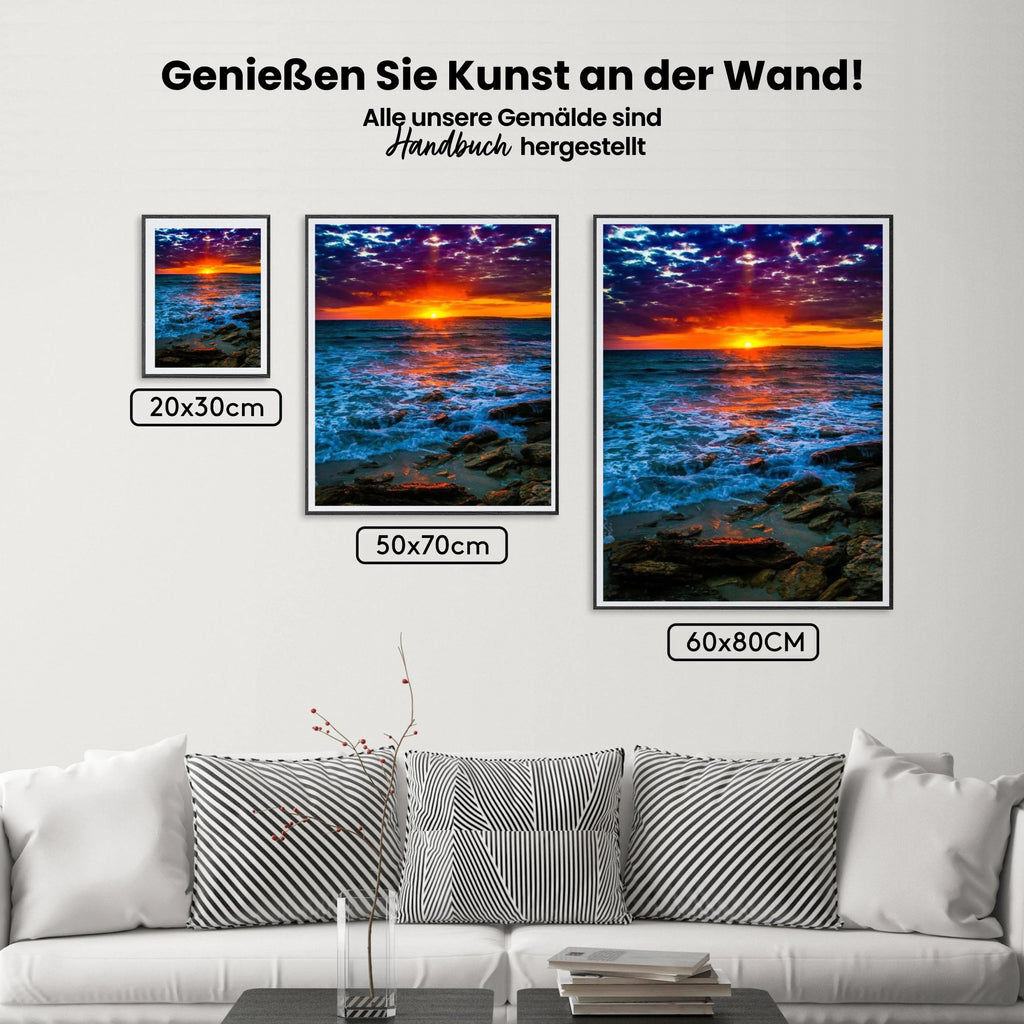 Verträumter Sonnenuntergang - Malen nach Zahlen