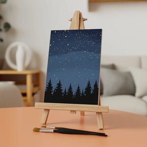 Malen nach Zahlen - 6 Mini-Gemälde | Verzauberter Himmel