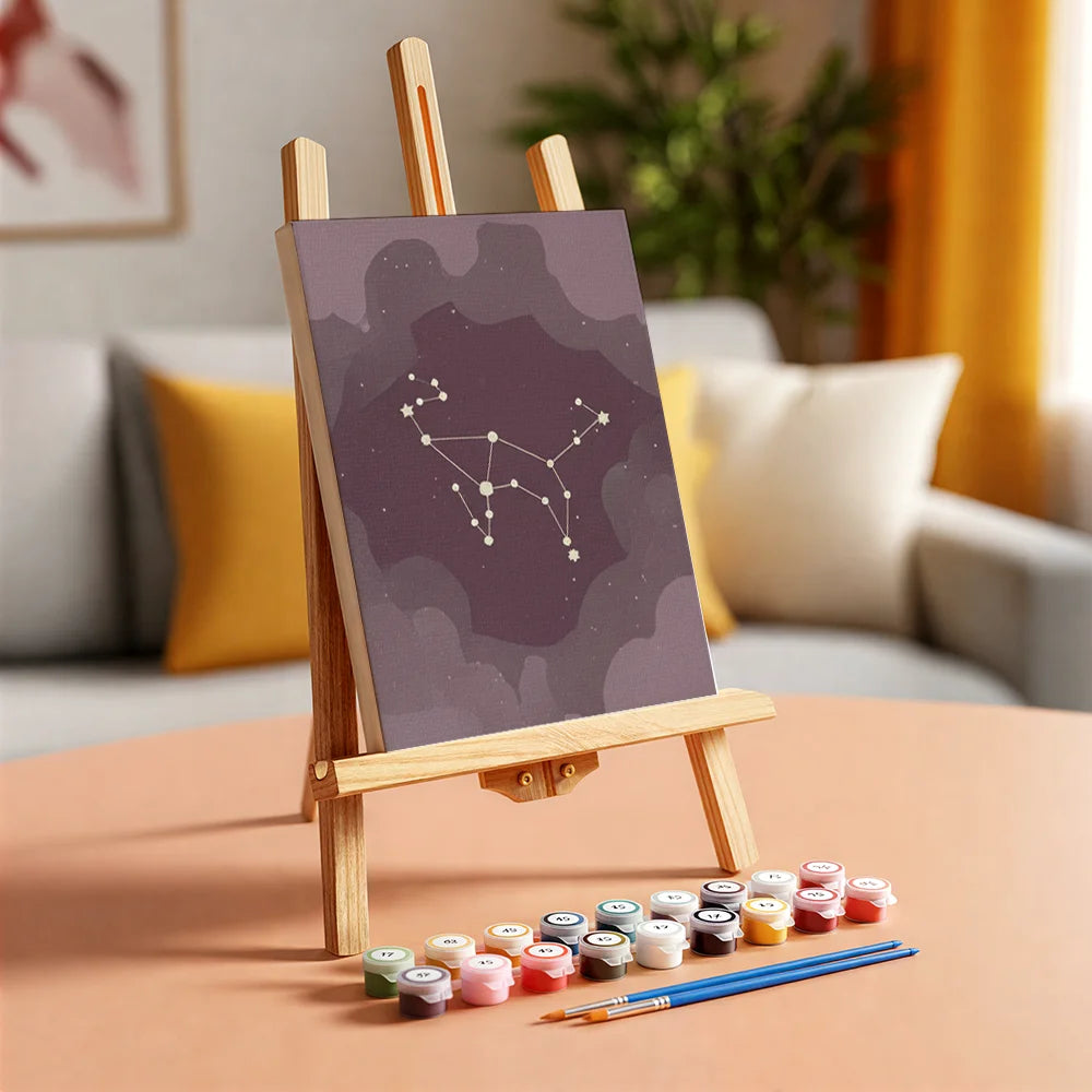 Malen nach Zahlen - 6 Mini-Gemälde | Verzauberter Himmel