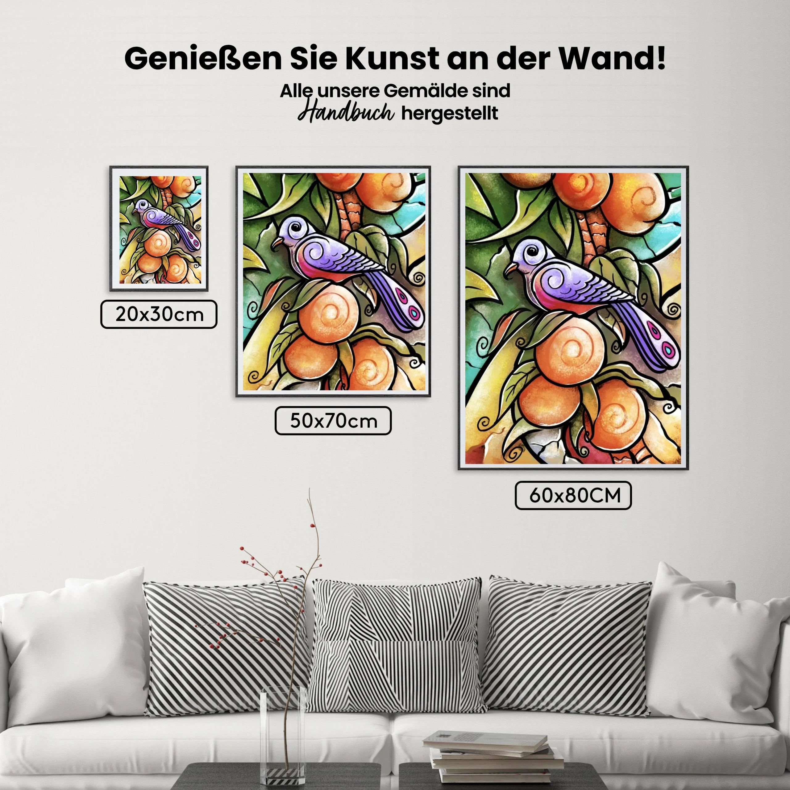 Vogel im Baum | Exklusives Design - Malen nach Zahlen