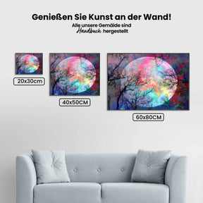 Vollmond Farbig - Malen nach Zahlen