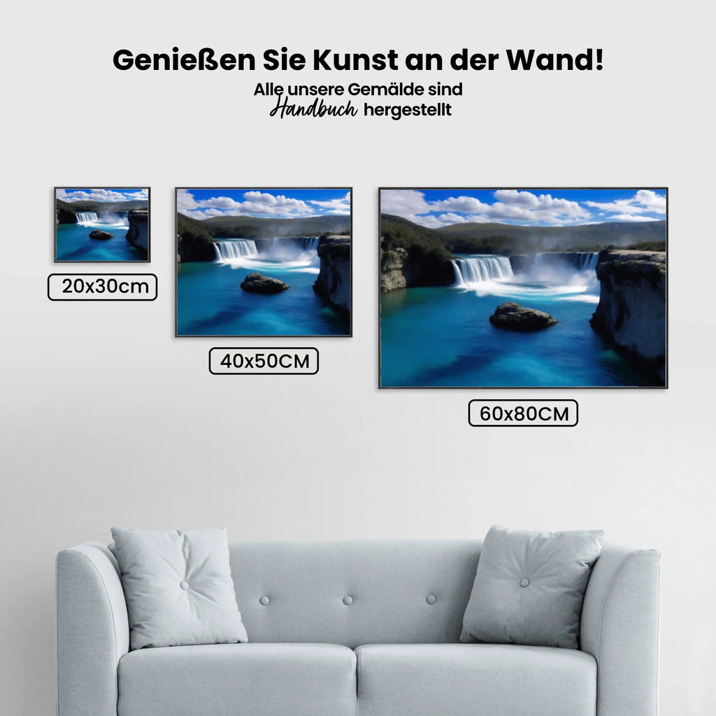 Wasserfall Blaues Wasser - Malen nach Zahlen