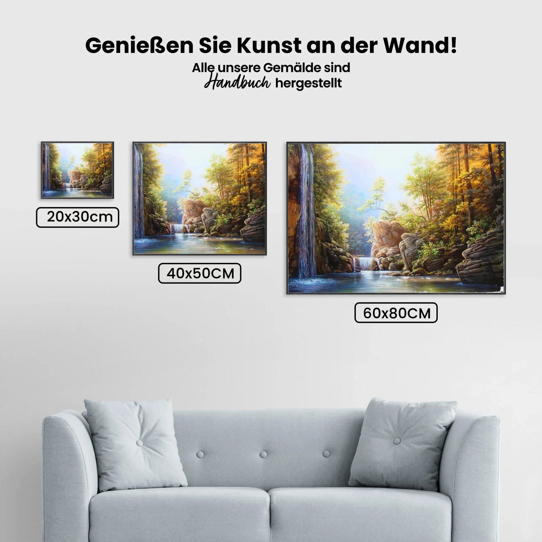 Wasserfall - Malen nach Zahlen