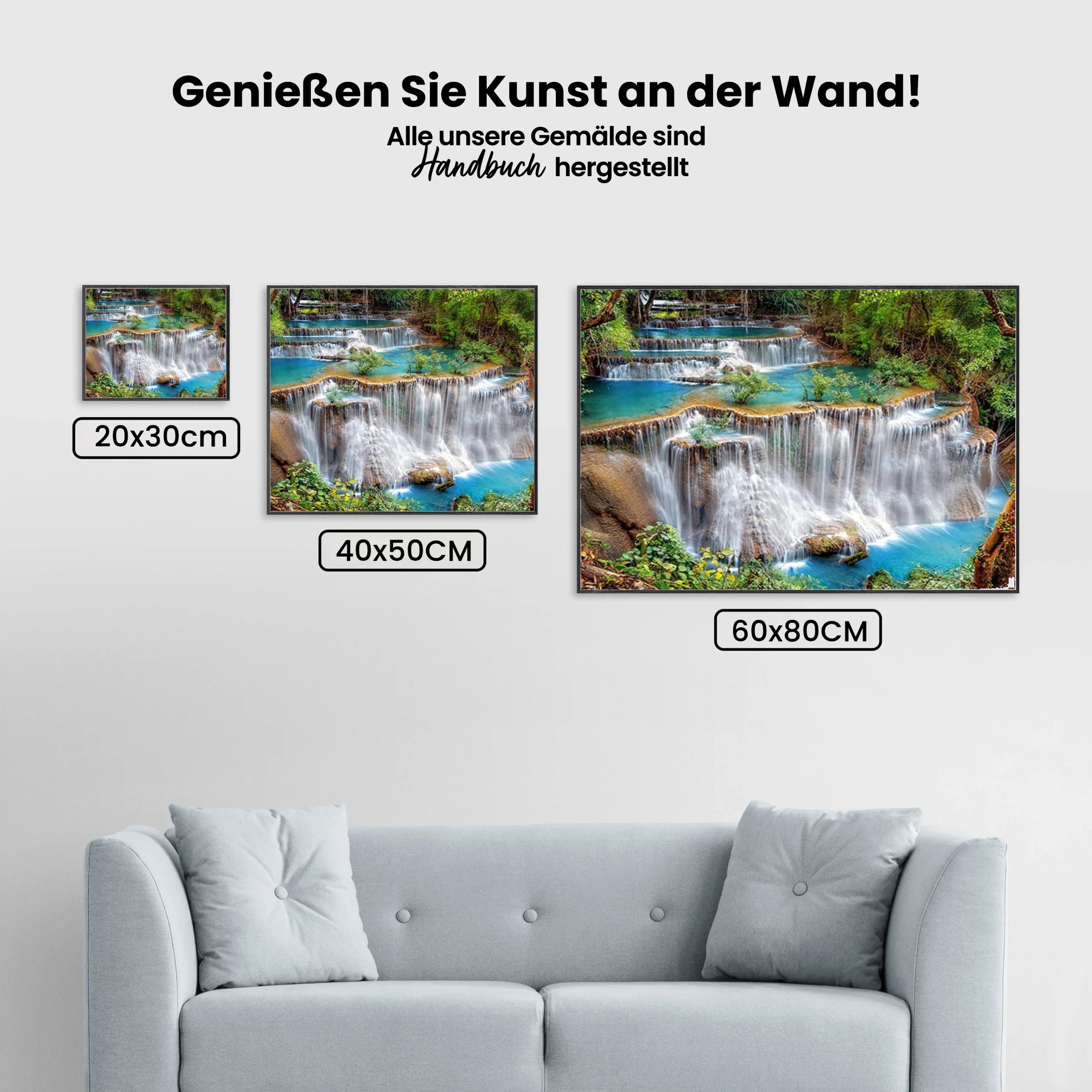 Wasserfall - Malen nach Zahlen
