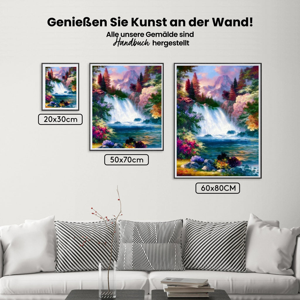 Wasserfall - Malen nach Zahlen