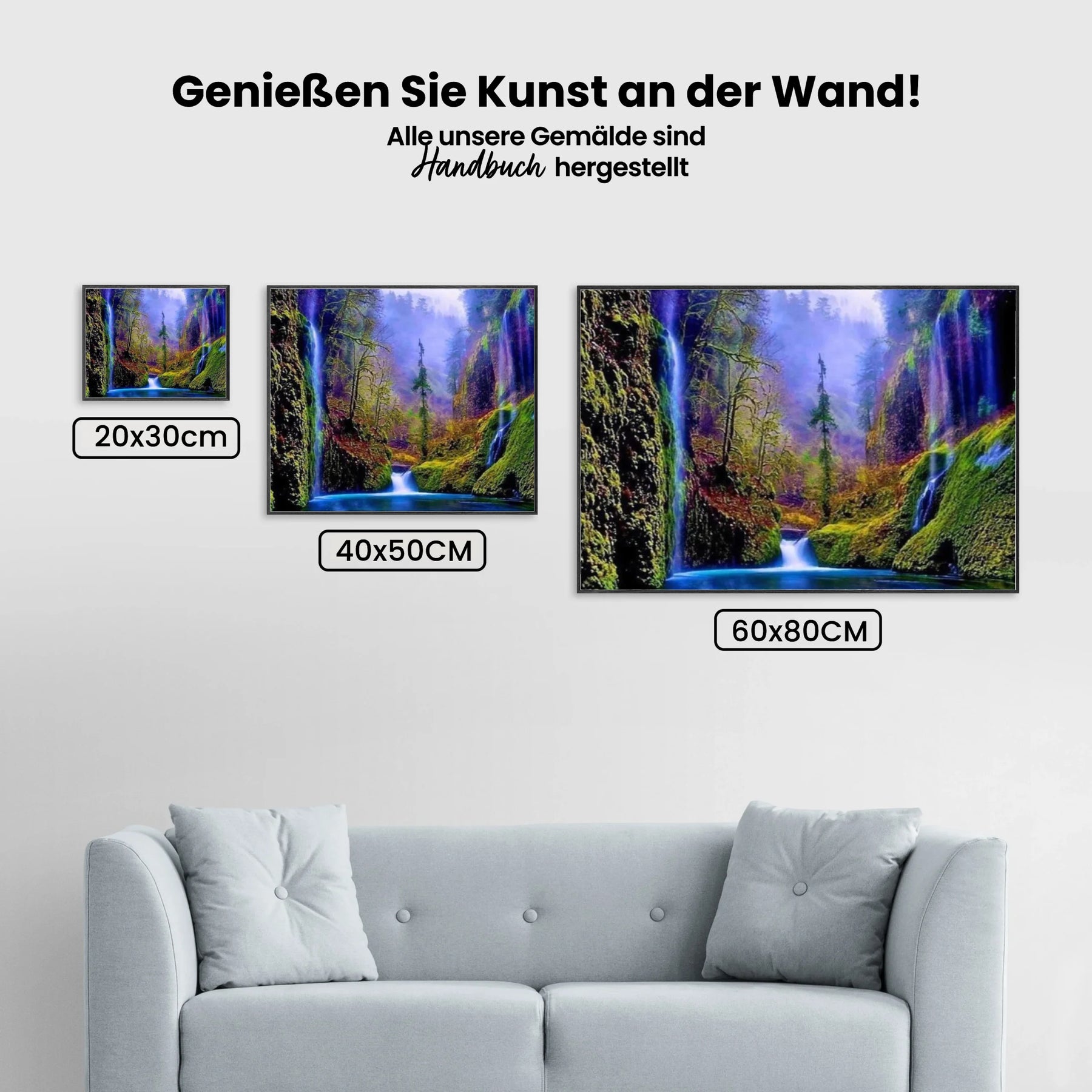 Wasserfall - Malen nach Zahlen