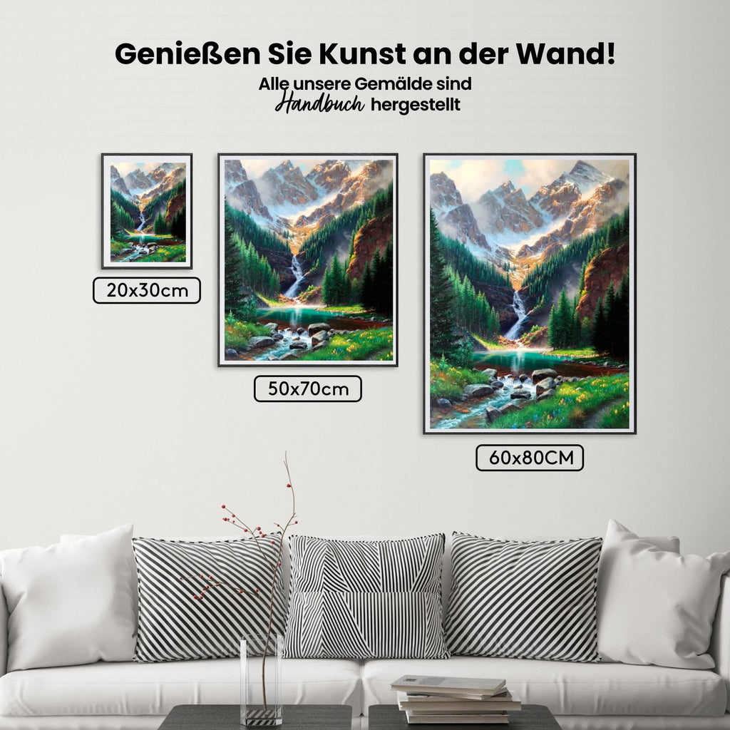 Wasserfall - Malen nach Zahlen