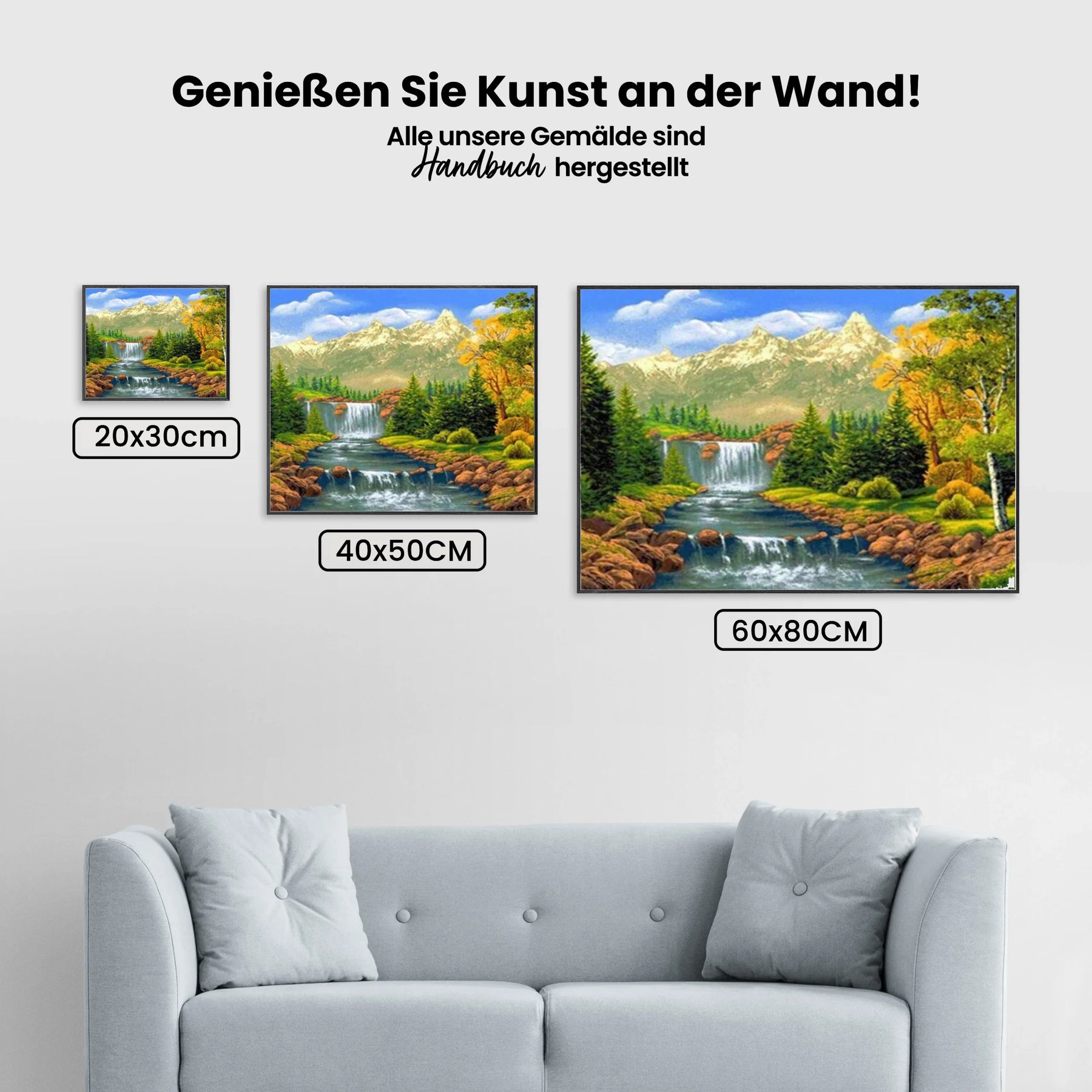 Wasserfall - Malen nach Zahlen