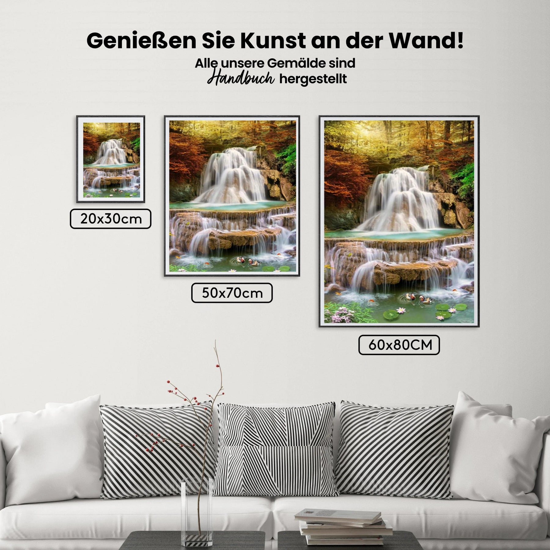 Wasserfall | Großformat - Malen nach Zahlen