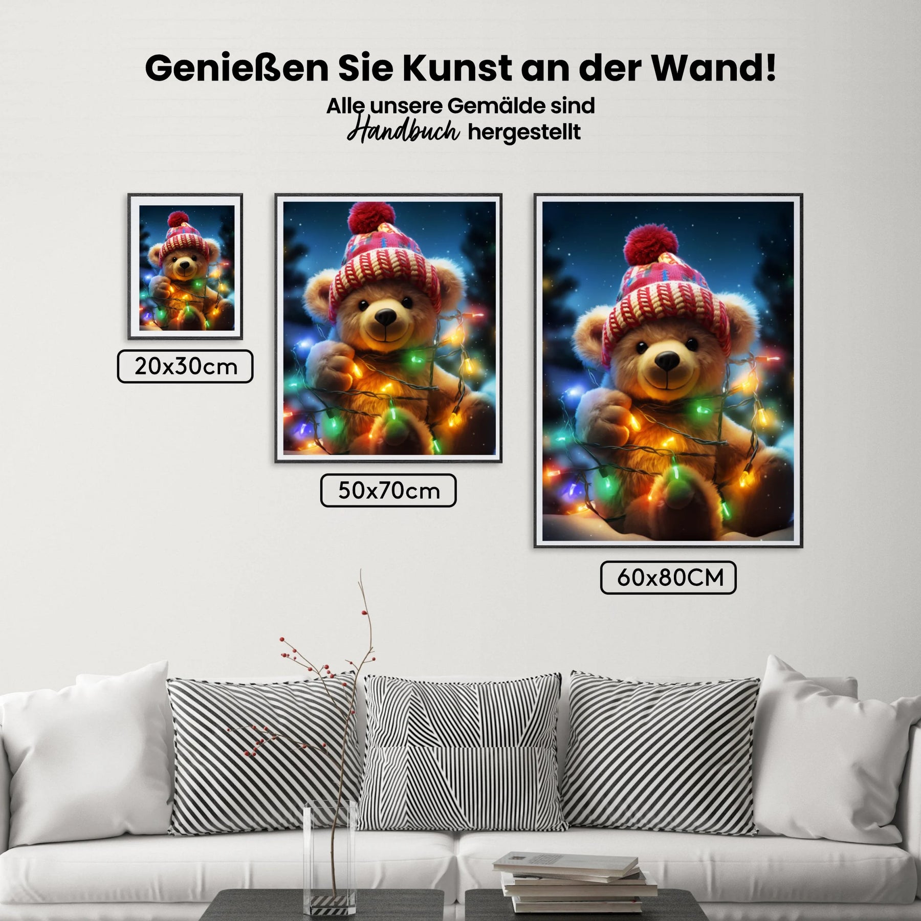 Weihnachtsbär - Malen nach Zahlen