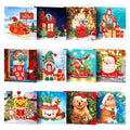 Weihnachtskarten | 12 Stück - Malen nach Zahlen