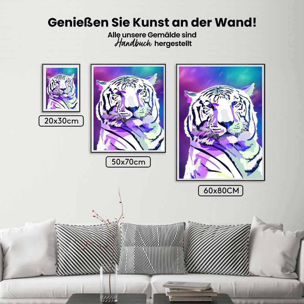 Weiße Tigergalaxie - Malen nach Zahlen