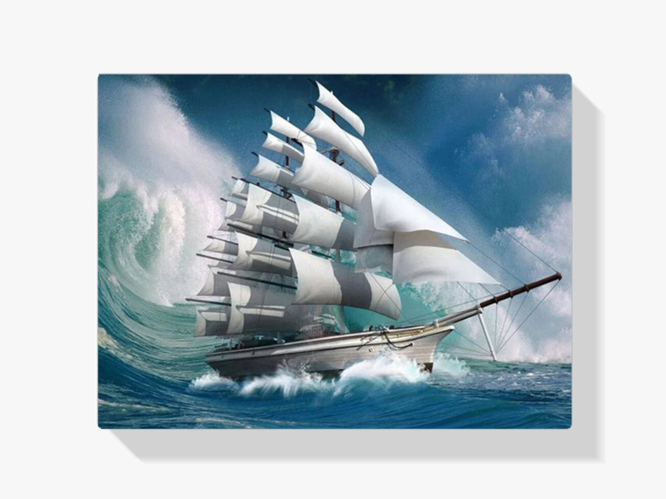 Weißes Segelschiff - Malen nach Zahlen