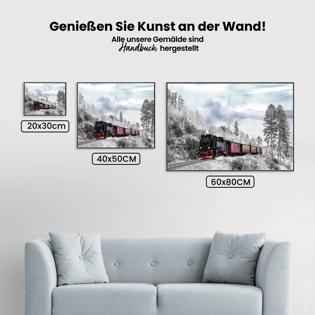 Winter-Express - Malen nach Zahlen