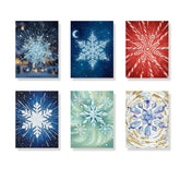 Malen nach Zahlen - 6 Mini-Gemälde | Winziger Schneeflockenausbruch