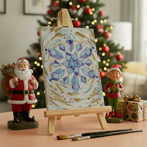 Malen nach Zahlen - 6 Mini-Gemälde | Winziger Schneeflockenausbruch