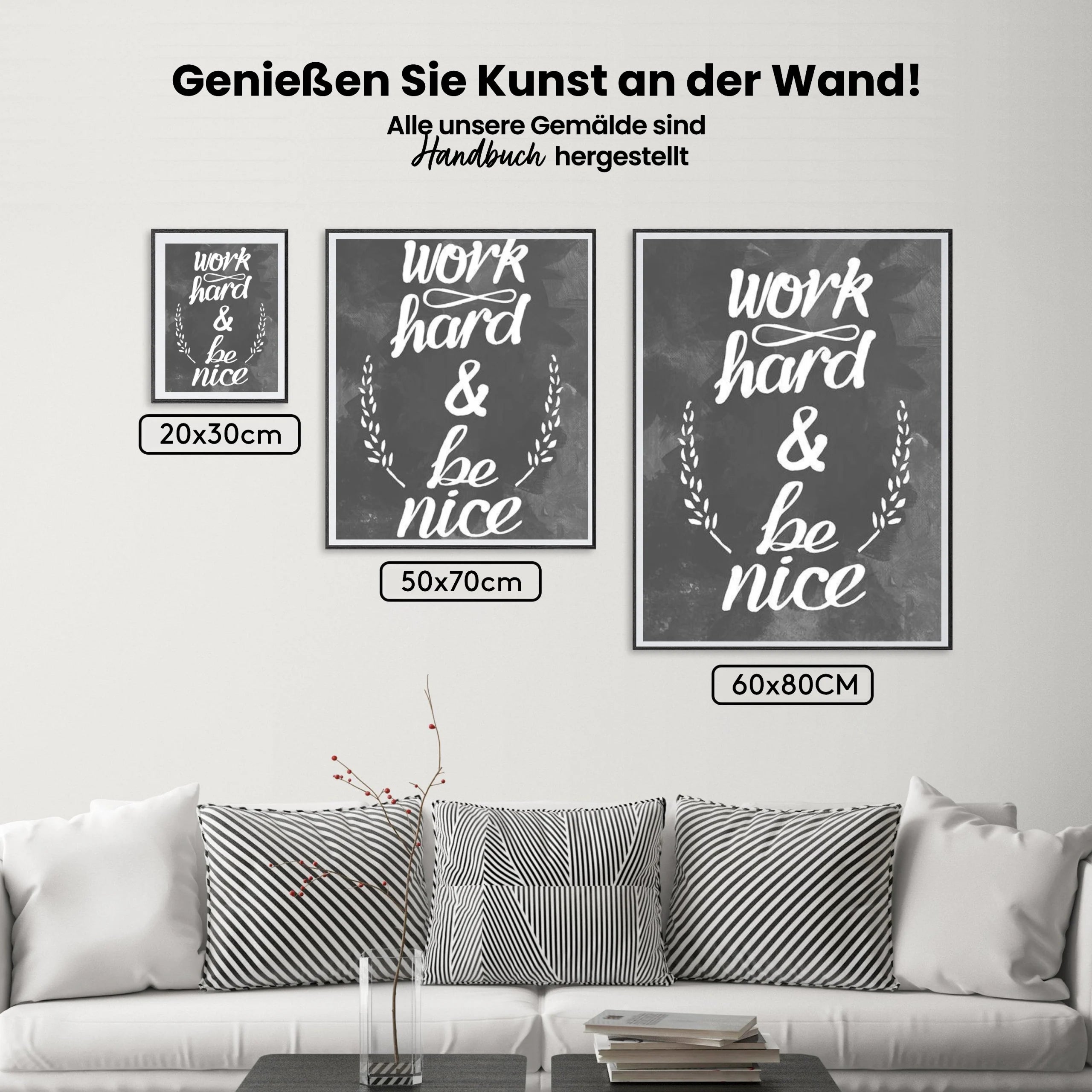 Work Hard &amp; Be Nice - Malen nach Zahlen