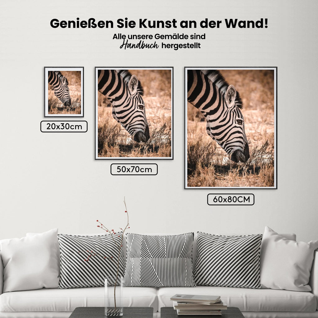 Zebra Savanne - Malen nach Zahlen